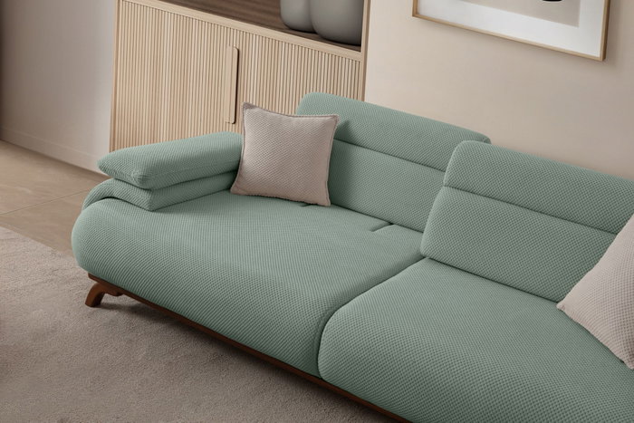 Atelier Del Sofa Bonjo Walnut - Sea Green